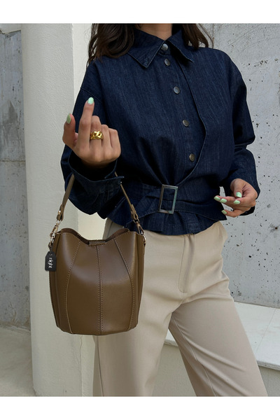 Night Lumia Model Yağ Yeşili Kadın El Ve Omuz Çantası