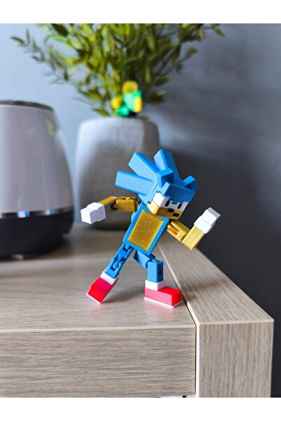 FigürDizayn Minecraft Kirpi Sonic The Hedgehog Hareketli Eklemli Figür