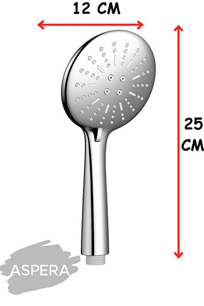 teknotrust Fonksiyonel geniş başlıklı el duşu, yüksek basınç ve su tasarrufu ...