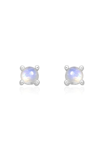 Silver berry S925 Earrings decorated with Moonstone