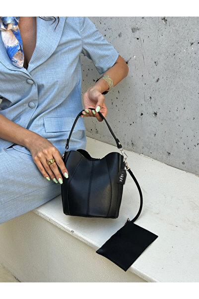 Night حقيبة يد وكتف نسائية سوداء موديل لوميا