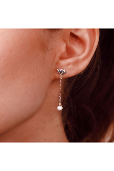 Silver berry S925 Cercei Lotus and Pearls of Wisdom