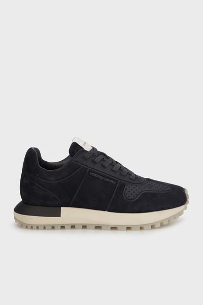 Emporio Armani Logolu Süet Sneaker Ayakkabı Erkek AYAKKABI EM003740 AF19728 Z...