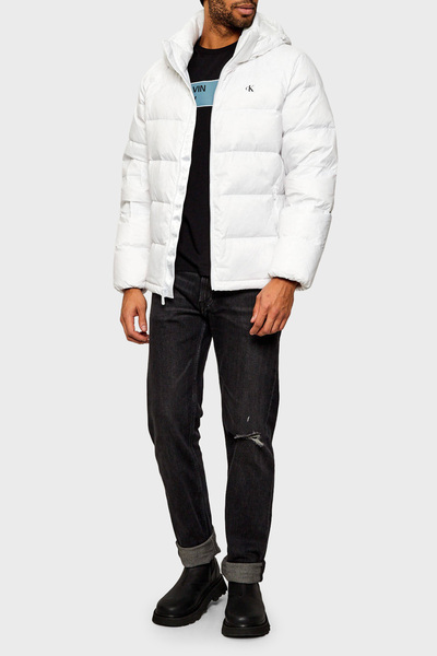 Calvin Klein Su İtici Regular Fit Çıkarılabilir Kapüşonlu Mont LV04RC518GYAF Erkek MONT LV04RC518G Y