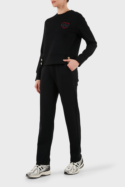 Emporio Armani Pamuklu Regular Fit Lastikli Bel Düz Paça Pantolon PANTOLON EW001362 AF10002 UC