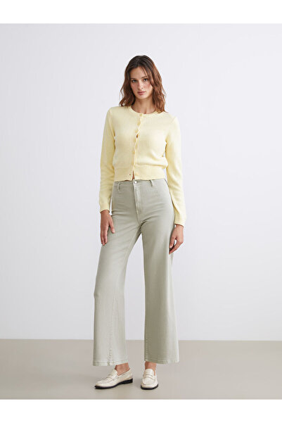 LC Waikiki Green Wideleg Women's Jean Pants
