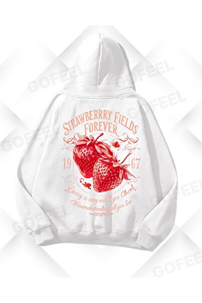 Gofeel Harajuku Y2k bela majica sa dvostrukim srcem Štampano Oversize kroj un...