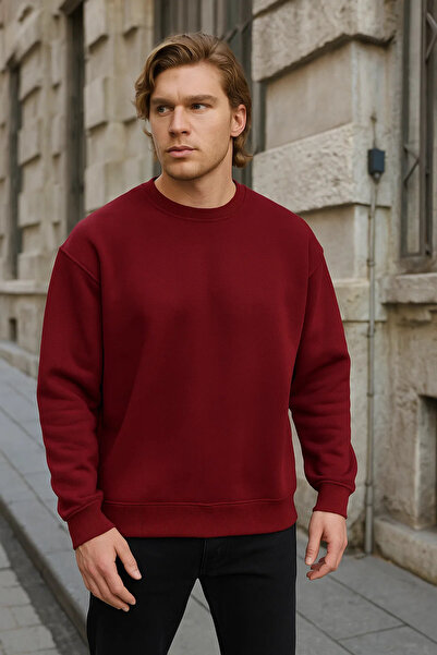 COMBİNE MİCHAİL Ανδρικό φούτερ Basic Crew Neck 3 τεμαχίων