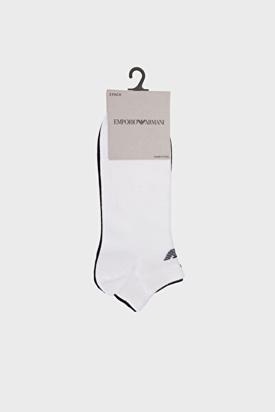 Emporio Armani Cotton Logo 3 Pack Socks Men Socks Em000550 Af14446 M0091