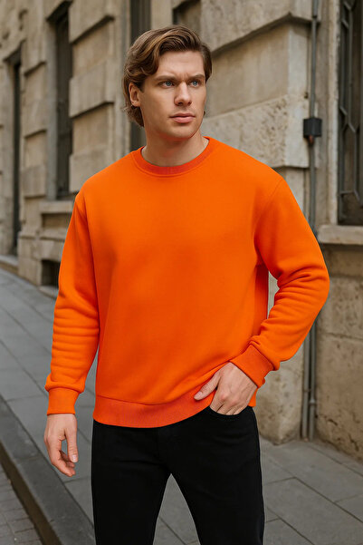 COMBİNE MİCHAİL Ανδρικό φούτερ Basic Crew Neck 3 τεμαχίων