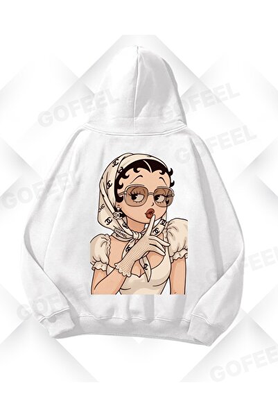 Gofeel Portret belog deteta Štampano Oversize kroj unisex dukserica