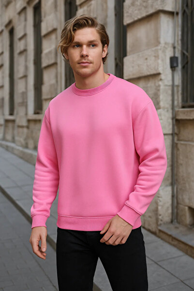 COMBİNE MİCHAİL Ανδρικό φούτερ Basic Crew Neck 3 τεμαχίων