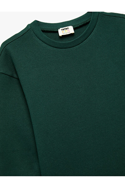 Koton Pamuklu Uzun Kollu Bisiklet Yaka Oversize Basic Sweatshirt