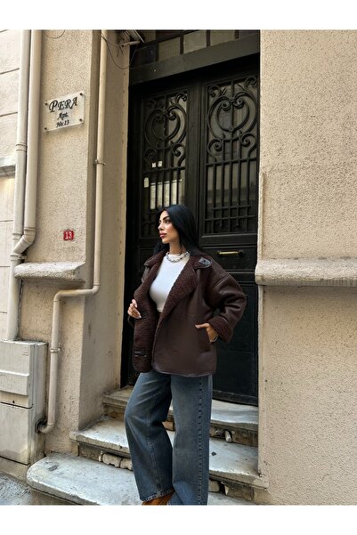 MEECY Women's Fur Oversize Jacket