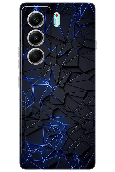 TECNO CAMON 40 PRO 5G (CM7) Uyumlu Kılıf Desen Baskılı Silikon Prizmatik Tasarım STK:667 CP-W0nsbMR