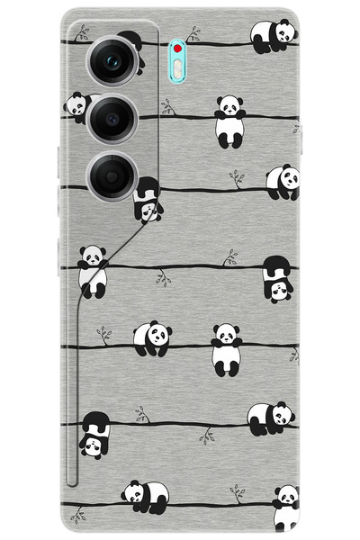 TECNO CAMON 40 PRO 5G (CM7) Uyumlu Kılıf Desen Baskılı Silikon Pandalar STK:7...