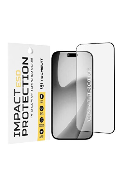 Techsuit Protector de ecran pentru iPhone 17 Air - Sticlă ESD - Negru