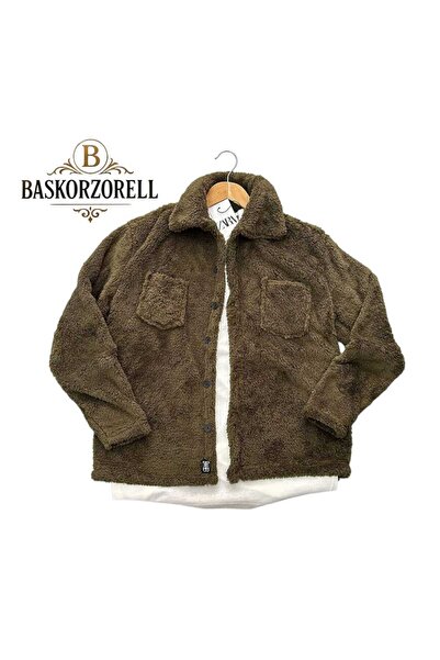 baskor zorel Unisex Kalın Kışlık Peluş Gömlek