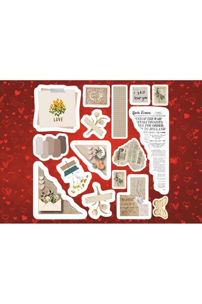 Hediyeni Al مجموعة ملصقات ذات طابع الحب - مجموعة ملصقات ذات طابع الحب |   ملصق للكمبيوتر المحمول والدفتر والتابلت والهاتف ودفتر الملاحظات ومجلة البوليت