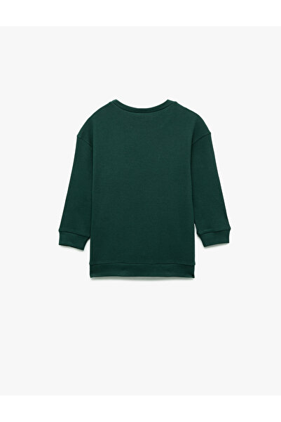 Koton Pamuklu Uzun Kollu Bisiklet Yaka Oversize Basic Sweatshirt