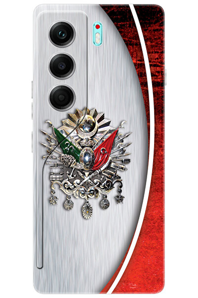 TECNO CAMON 40 PRO 5G (CM7) Uyumlu Kılıf Desen Baskılı Silikon Osmanlı Tuğra Tasarım STK:408 CP-1qd1Bxu