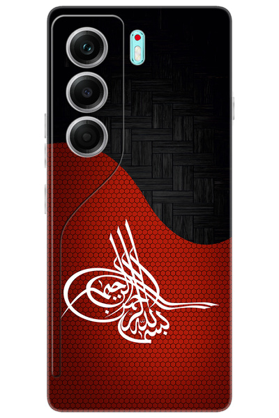 TECNO CAMON 40 PRO 5G (CM7) Uyumlu Kılıf Desen Baskılı Silikon Tuğra Tasarım ...