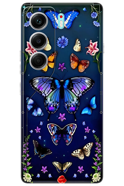 TECNO CAMON 40 PRO 5G (CM7) Uyumlu Kılıf Desen Baskılı Silikon Kelebek STK:669 CP-EClC7vh