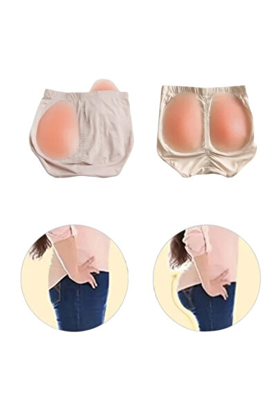 Fstyle Panties with removable silicone pads for buttock enlargement, silicone pants, natural silicone lining panty shorts