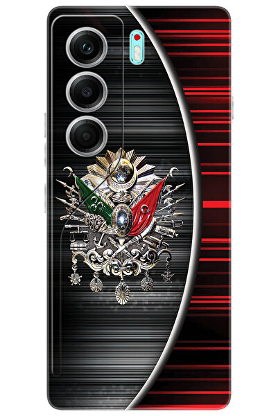 TECNO CAMON 40 PRO 5G (CM7) Uyumlu Kılıf Desen Baskılı Silikon Osmanlı Tuğra Tasarım STK:410 CP-novEzAv