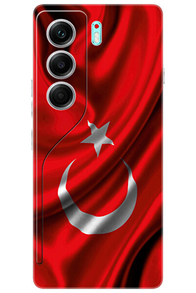 TECNO CAMON 40 PRO 5G (CM7) Uyumlu Kılıf Desen Baskılı Silikon Dalgalı Türk B...