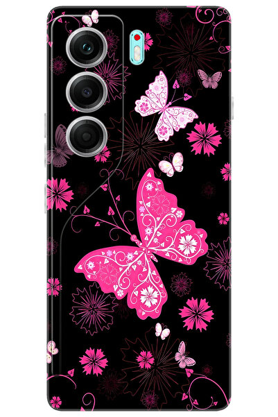 TECNO CAMON 40 PRO 5G (CM7) Uyumlu Kılıf Desen Baskılı Silikon Kelebekler STK...