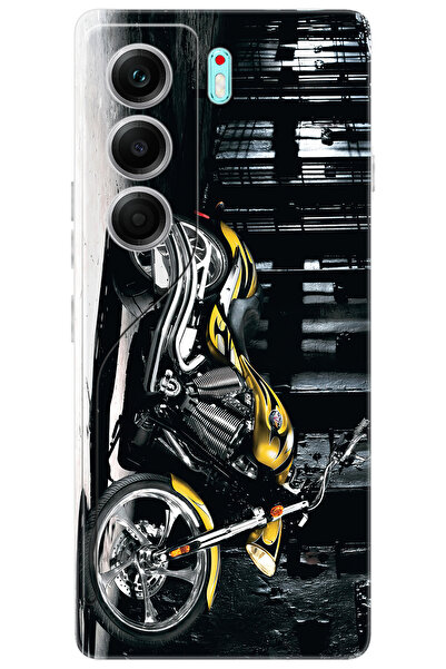 TECNO CAMON 40 PRO 5G (CM7) Uyumlu Kılıf Desen Baskılı Silikon Motorcycle STK:297 CP-AaJhN0l