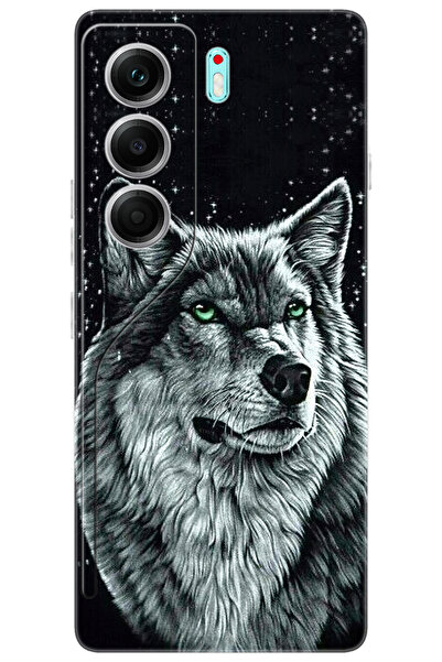TECNO CAMON 40 PRO 5G (CM7) Uyumlu Kılıf Desen Baskılı Silikon Kurt Baskılı S...