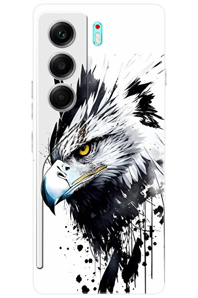 TECNO CAMON 40 PRO 5G (CM7) Uyumlu Kılıf Desen Baskılı Silikon Kartal Serisi STK:1008 CP-IBDlGGl