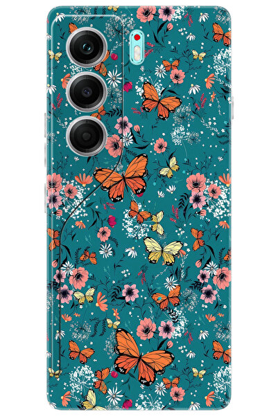 TECNO CAMON 40 PRO 5G (CM7) Uyumlu Kılıf Desen Baskılı Silikon Kelebek STK:68...