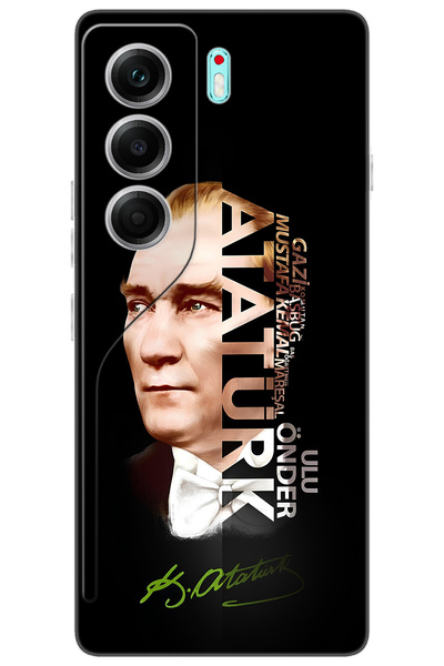 TECNO CAMON 40 PRO 5G (CM7) Uyumlu Kılıf Desen Baskılı Silikon Atatürk STK:681 CP-DSd01sX