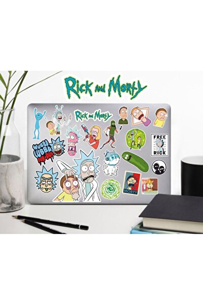 Hediyeni Al Rick and Morty Seri 1 Sticker Seti | Laptop Ajanda Notebook Table...