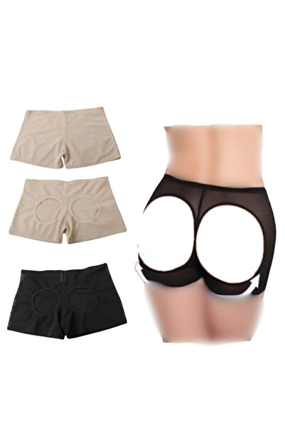 Fstyle Open pants to lift and enlarge the buttocks, a buttocks corset and abdominal compression, open from the back, compression pants with an opening in the buttocks