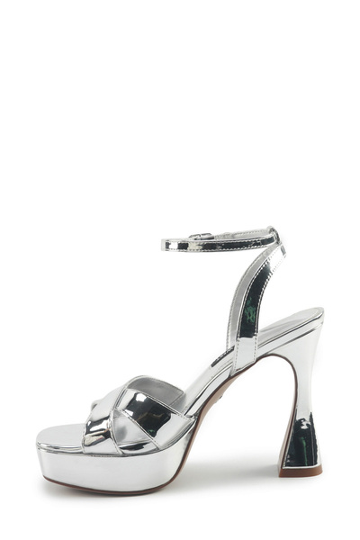 Nine West Sandale cu toc pentru femei VENEZA 5PR argintiu