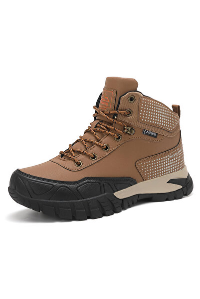 AX Boxing Men's Casual Furry Boots, Eco-leather, Non-slip Sole with Ribs,