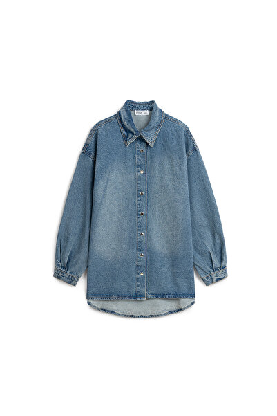 praye Oversize Long Denim Jacket Distressed Jeans