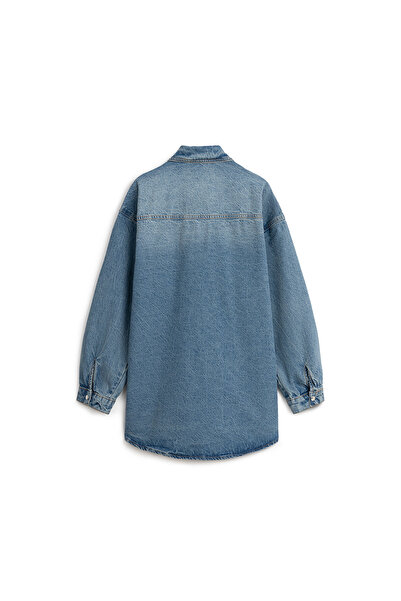 praye Oversize Long Denim Jacket Distressed Jeans