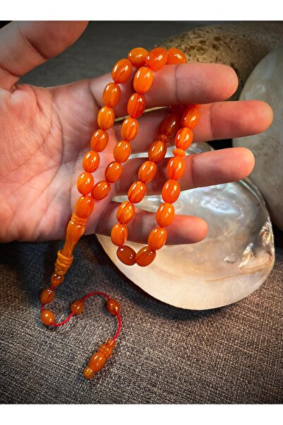 Altai سبحة يدوية الصنع من العنبر الناري