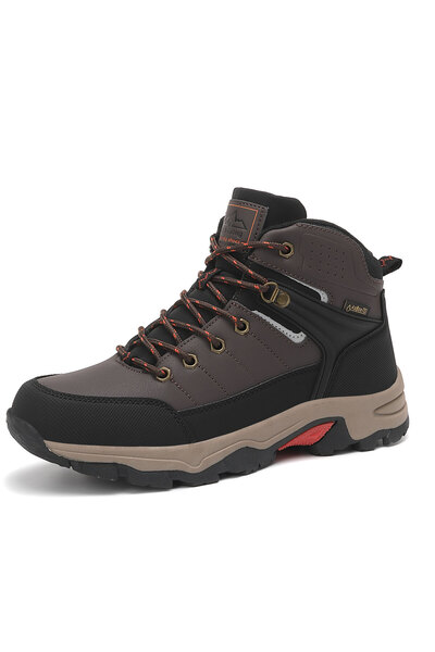 AX Boxing Men's Boots with Fur, Casual, Eco-leather, Reinforced Front and Back, Non-slip Sole,