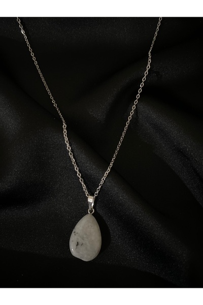 SPİEL&GESCHENKHAUS قلادة حجر القمر الطبيعي