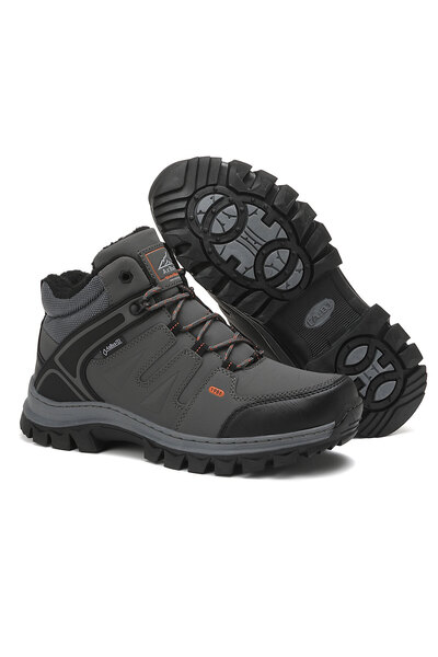 AX Boxing Men's Boots, Fur Lined, Eco-Leather, Non-Slip Sole, Durability and Comfort,