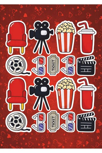 Hediyeni Al مجموعة ملصقات ذات طابع سينمائي |   ملصق للكمبيوتر المحمول والدفتر والتابلت والهاتف ودفتر الملاحظات ومجلة البوليت