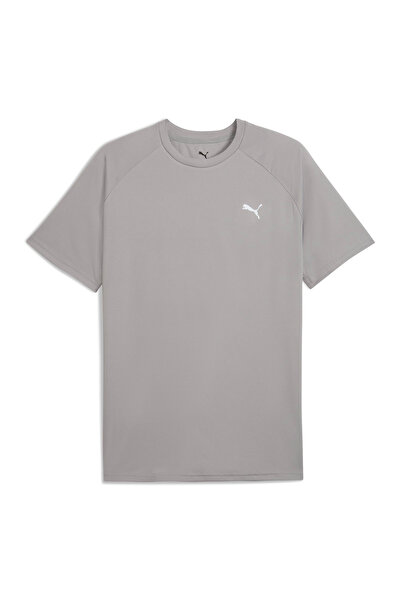 Puma 68952120 TRAINING Tee Concrete Gray Gri Yuvarlak Yaka Regular Fit Düz Er...