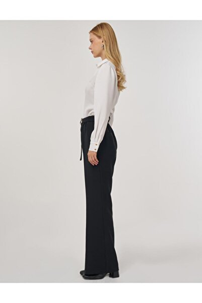 Kayra Belt Detailed Spanish Leggings Black