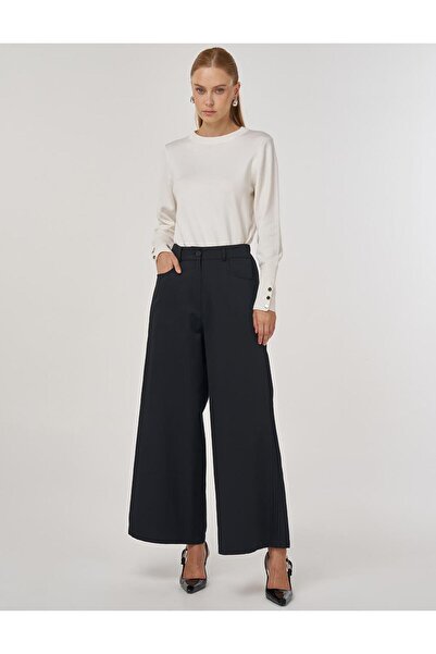 KYR High Waist Wide Leg Trousers Black